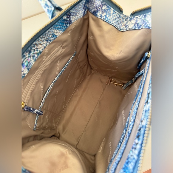 New Brahmin Small Caroline Joyful Oceangrove Genuine Leather - Picture 4 of 6